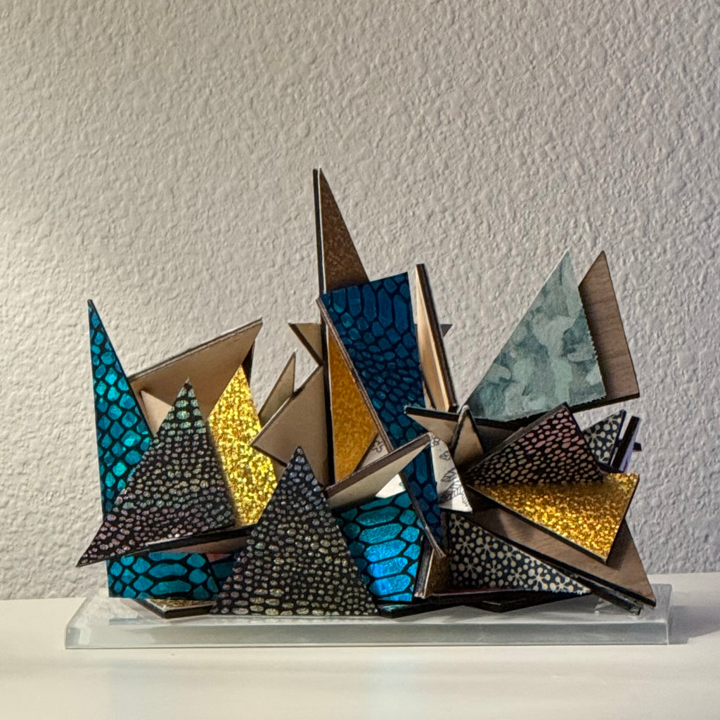 The Architecture of Chaos | Wood & Fabric Sculpture | One of One