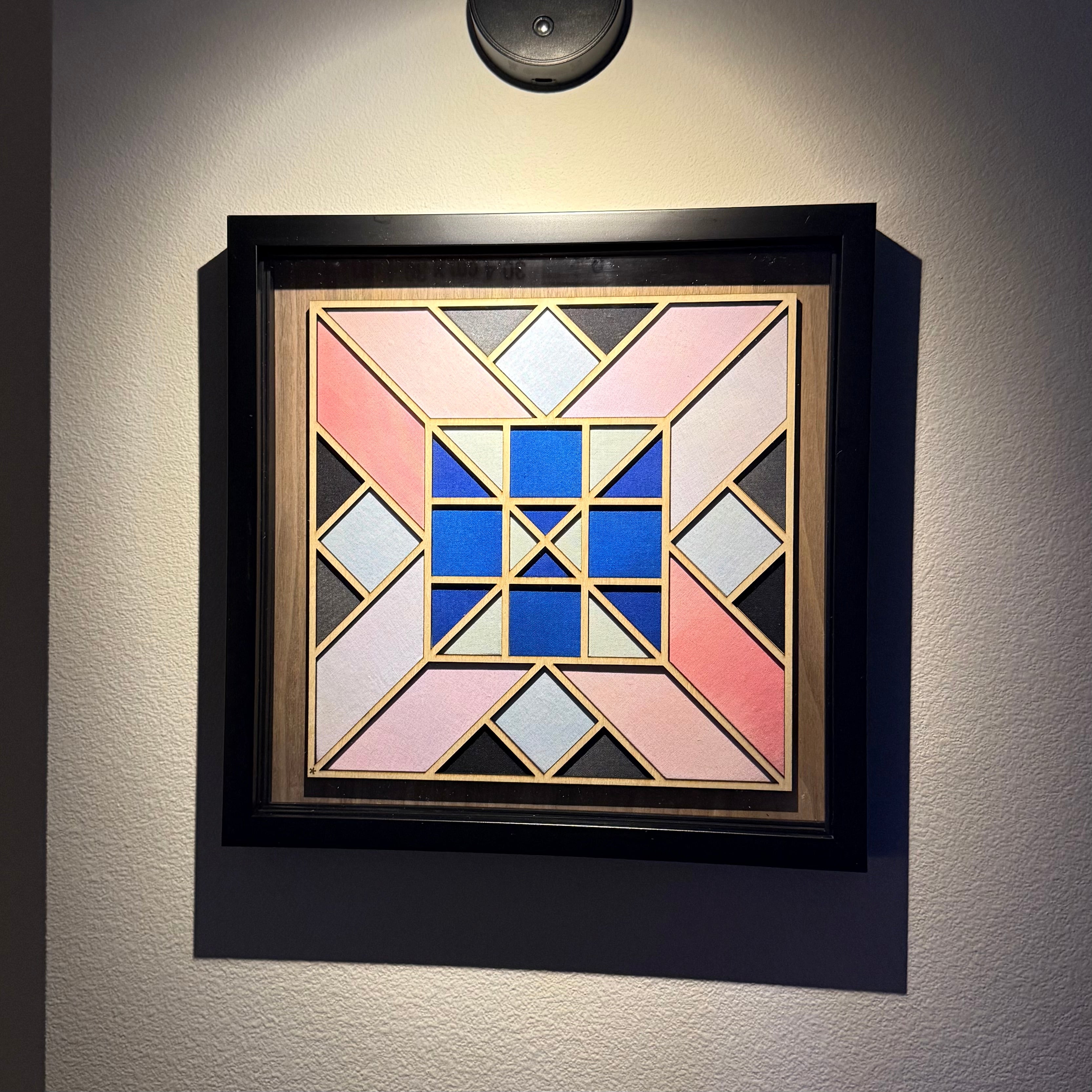 Harmony: Laser Cut Wood Quilt-Like Wall Art | Framed Wall Art | One of One