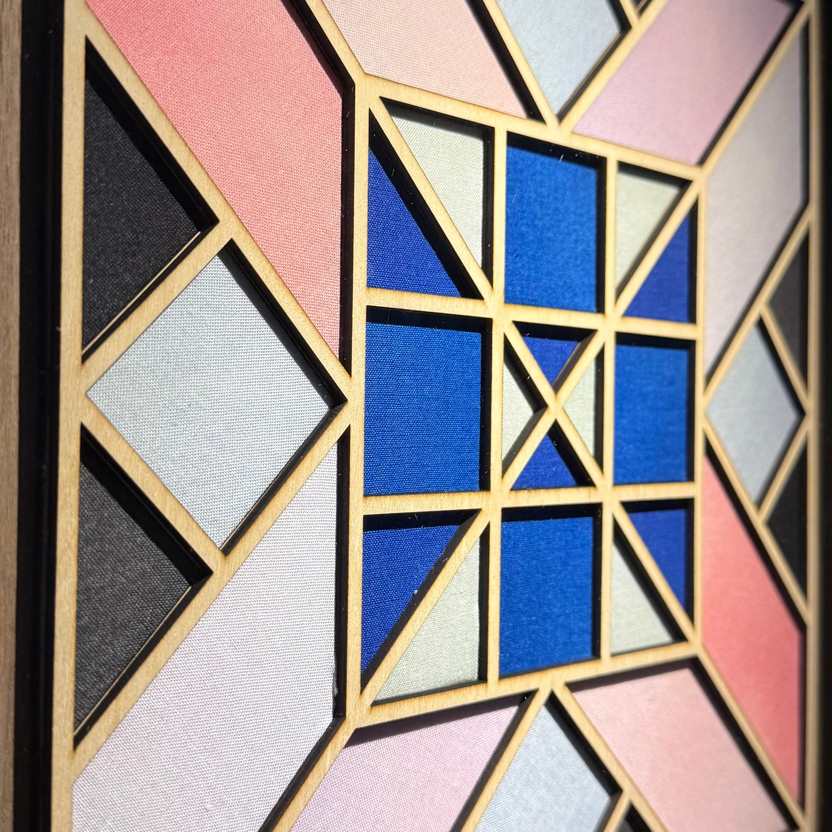 Harmony: Laser Cut Wood Quilt-Like Wall Art | Framed Wall Art | One of One