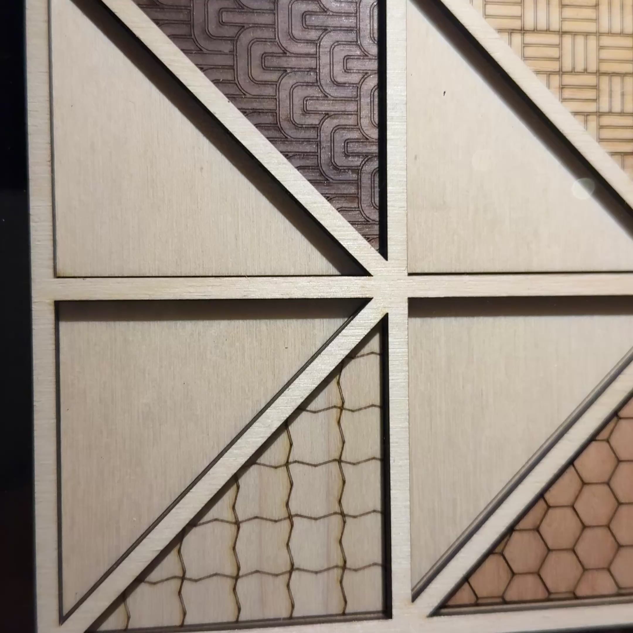 Convergence: Laser Cut Quilt-Like Wall Art | Framed Wood Decor | One of One